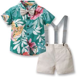 Ensemble de vêtements Ensemble de Vêtements d'été pour Bébé Garçon Gentleman - Vert - Coton - Enfant - Garçon