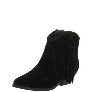 Bottine a frange noir clearance