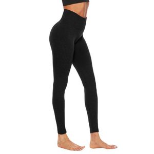 PANTALON Pantalon de yoga taille haute pour femmes Noir