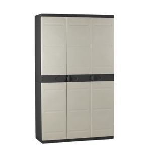 Armoire haute de garage en métal époxy coloris gris