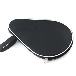 HOUSSE TENNIS DE TABLE Vvikizy housse pour raquette de tennis de table Sac de transport de raquette avec poche de rangement de balle, jeux plein noir