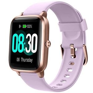 Montre connectée sport YAMAY Montre Connectée Femmes Sport Montre Intelligente Cardiofrequencemètre Smartwatch Fitness Tracker pour Android iOS Violet