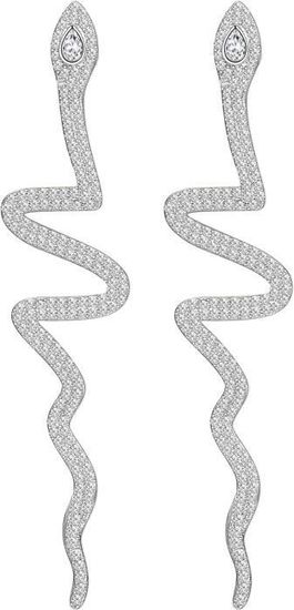 Boucles D'oreilles Pendantes Argent Massif 925 - Zirconium, Fermoir Dormeuse, Occasion