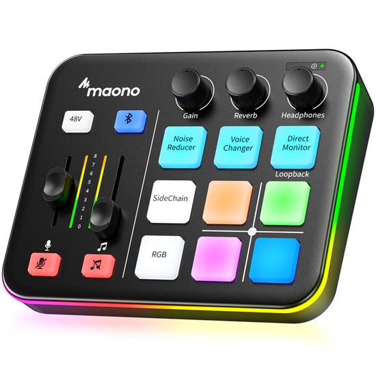 AME2 Interface Audio Tout-en-Un - Mixer Portable Pour Podcast, Streaming & Home Studio - 4