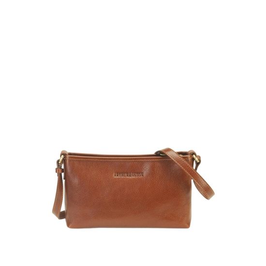 Sac à Dos Arthur & Aston Cuir Marron - 32x23x13 Cm, Neuf Avec étiquettes, Ref 64649 C