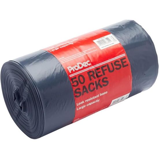 Sac poubelle 50 L noir HD | Carton de 500 sacs – Trading Communication