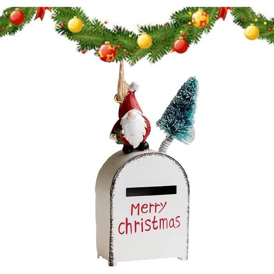 KEENSO Boîte Aux Lettres De Noël En Fer Pour Enfants - Boîte Aux Lettres En Fer - Décorations D