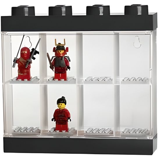 Vitrine LEGO 8 figurines - Empilable - Noir