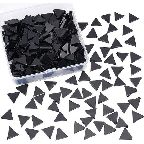 200g Tesselles Verre Mosaïque Carrées Et Triangulaires - Rouge Pour Loisirs Créatifs Et Décoration