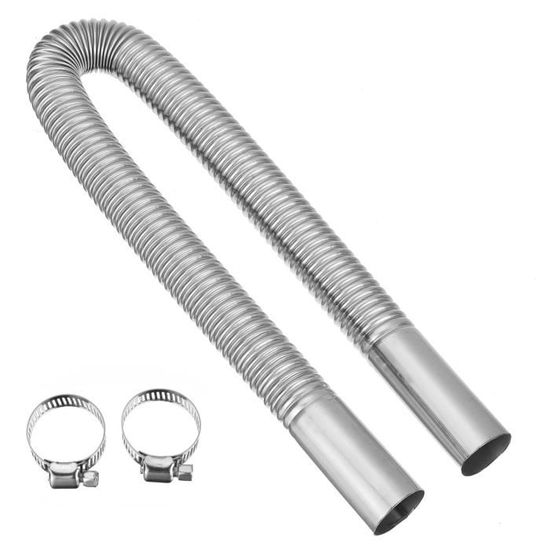 Tuyau D'Échappement En Acier Inoxydable 60 Cm Pour Chauffage De Parking Diesel - Avec 2 Pinces - 5