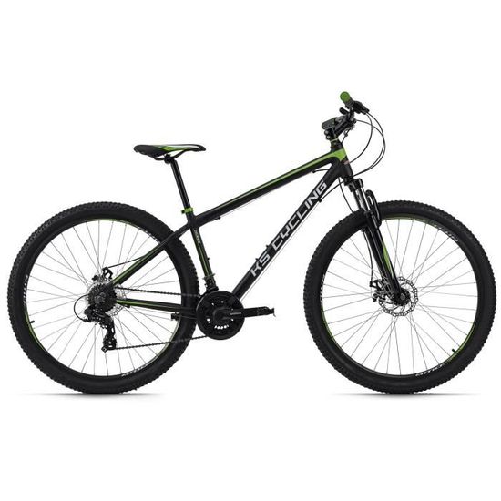 Vélo VTT Semi-Rigide 29'' - KS CYCLING - Xceed - 21 Vitesses - Noir-Vert - Taille de Cadre 46 cm