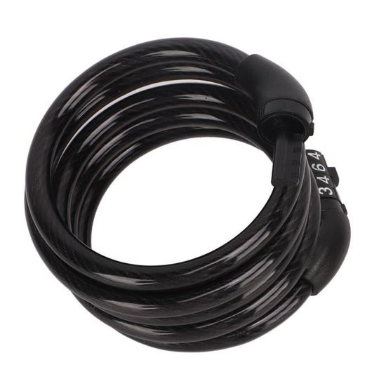 Antivol Vélo à Combinaison 4 Chiffres - Acier Pliable - Léger Et Durable