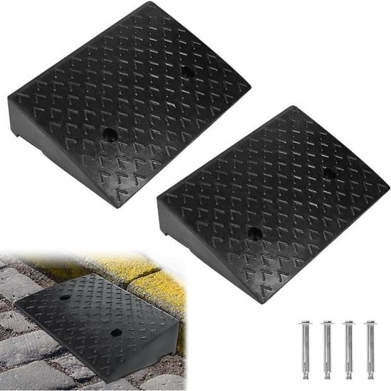 Fiqops Lot De 2 Rampes De Trottoir Antidérapantes Pour