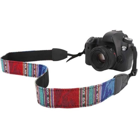 Sangle D'appareil Photo MoKo - Bandoulière Réglable En Coton Pour DSLR Canon, Nikon, Sony Et Plus