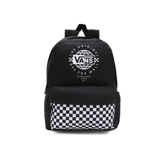 Sacs a dos VANS Street Sport Realm Blanc Noir Cdiscount Bagagerie Maroquinerie