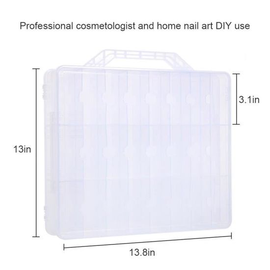 Organisateur De Vernis à Ongles Pour 30 Bouteilles, Stockage De Vernis à Ongles Rembourré Bien Rembourré Avec Couvercle Transparent, Sac Rangement Fermeture éclair Portable Pour Voyagers Domici