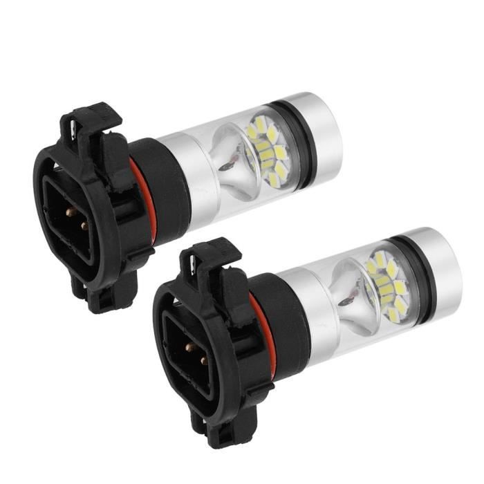 2pcs 12-24v 100w 6000k ampoule de lumière de voiture blanche LED pour Jeep Patriot 2015-2018
