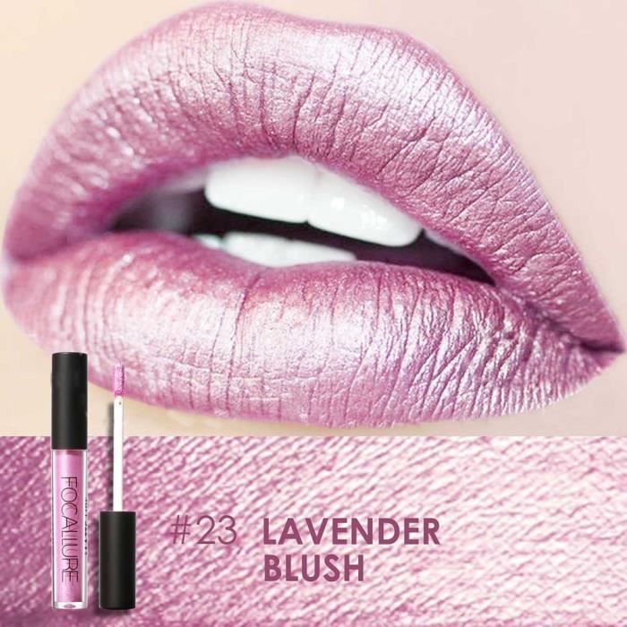 AIZ FOCALLURE Metal Lipgloss Lip Gloss Long Lasting Lipstick Makeup Cosmetic # 8