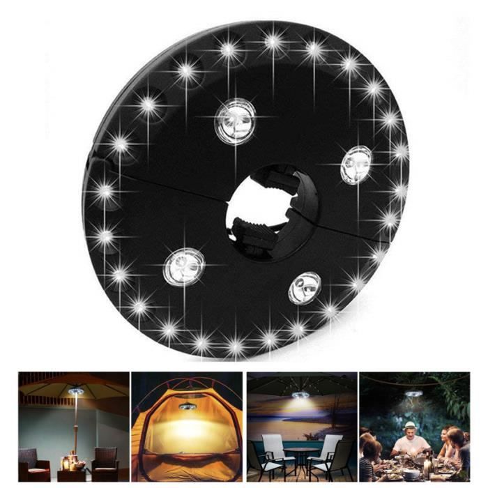 28 LEds Lampe sans Fil pour Parasol de Jardin, Tente de Camping ou Patio 100 Lumens Lumière Extérieure/Intérieure Par 4AA Piles(non