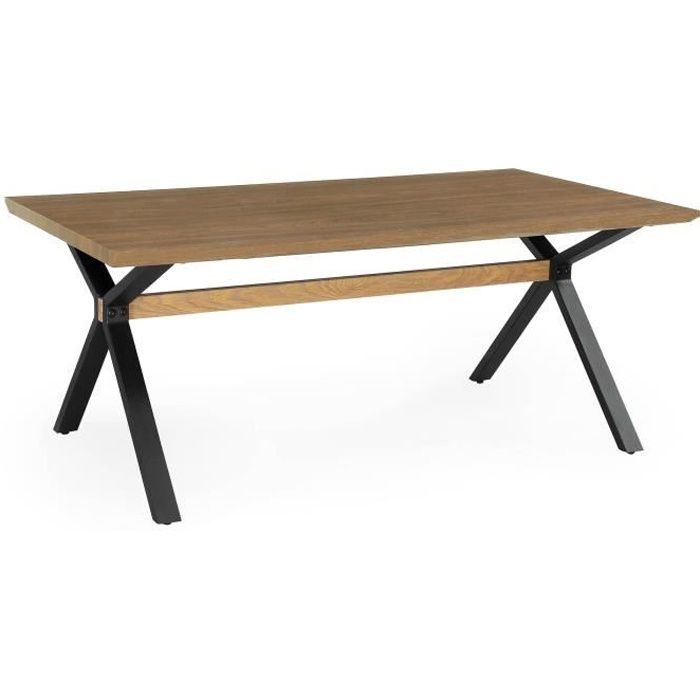 Table basse en bois et métal design CLARA
