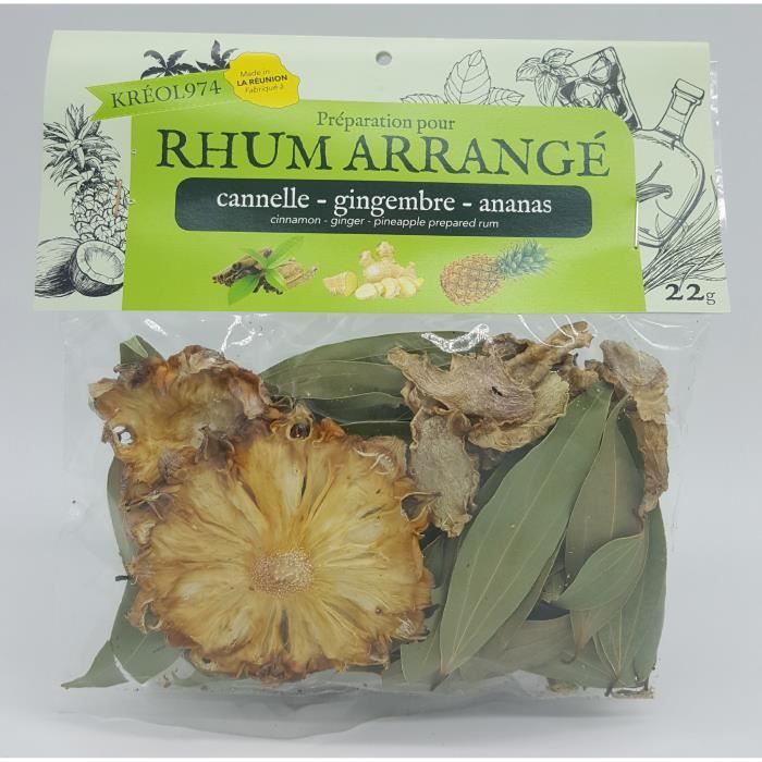 Préparation pour Rhum Arrangé CANNELLE GINGEMBRE ANANAS
