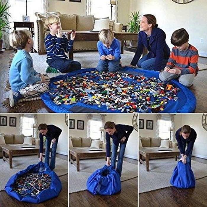 150cm Kids Play Portable Mat Jouets sac de rangement Organisateur Tapis Box pour Lego Doll UK - Produits pour Bébé - Activité & Appr