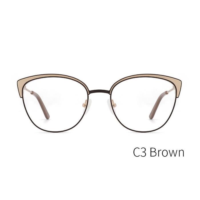 Montures de Lunettes de vue,KANSEPT lunettes avec monture en métal Lunettes de vue femmes, monture de lunettes - Type KL8388C3