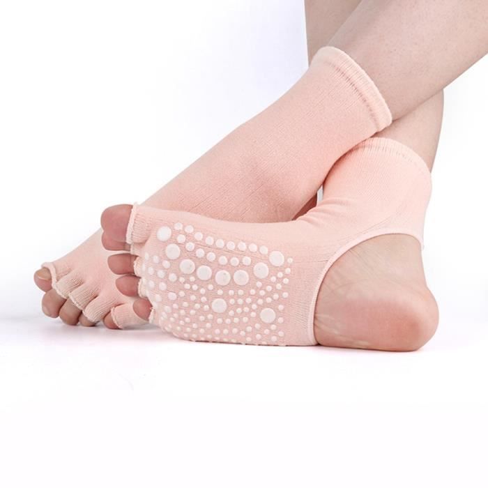 Accessoires Fitness - Musculation,Femmes Yoga chaussettes coton anti dérapant danse Pilates Grip - Light Skin Color-Women code #A