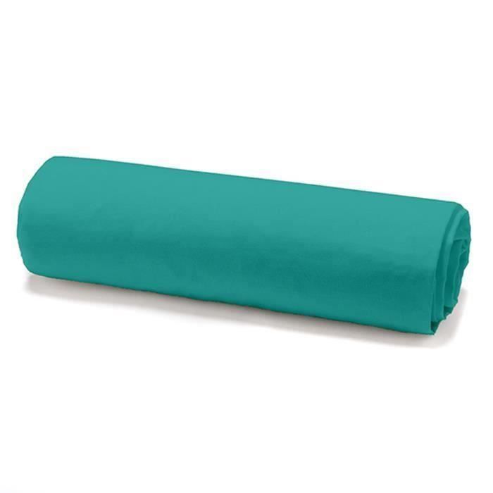 TODAY Drap housse 100% coton - 160 x 200 cm - Vert diabolo menthe
