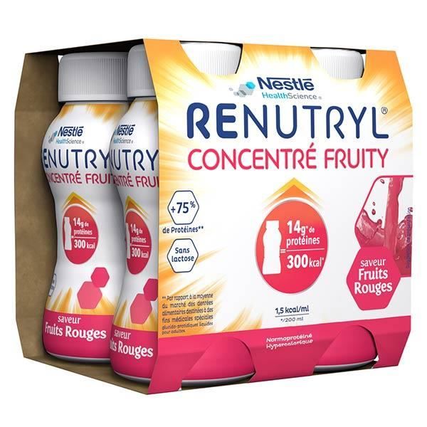 Renutryl Concentré Fruity Fruits Rouges 4 x 200ml
