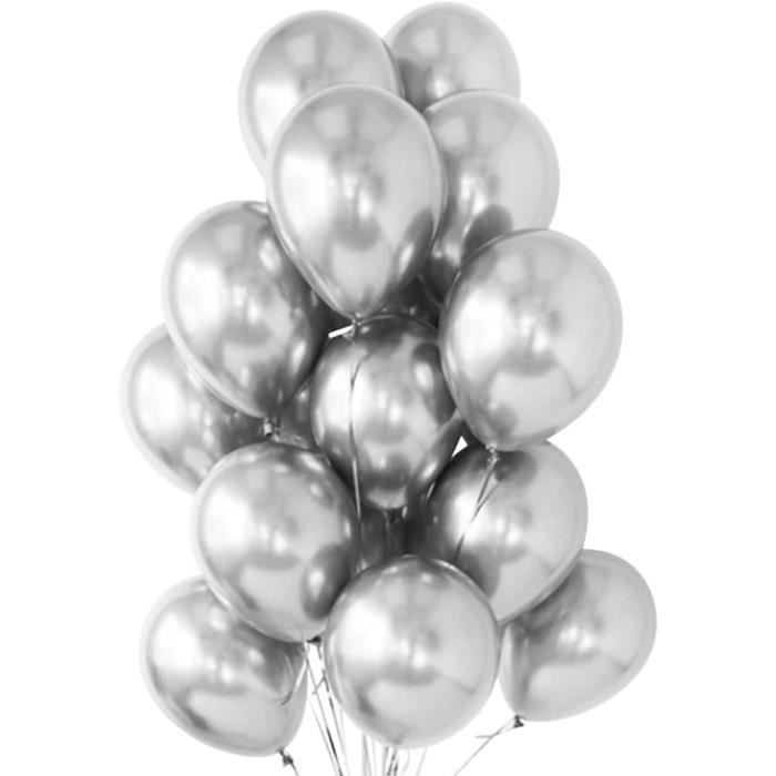 BALLON DE BAUDRUCHE um Lot de 50 Ballons de Baudruche Multicolore Meacutetalliques Brillants Accessoires Anniversaire Mariage Pa119