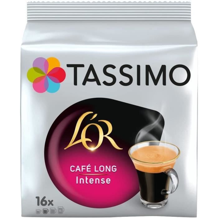 Tassimo Café Dosettes - 80 boissons L'Or Long Intense (lot de 5 x 16 boissons)