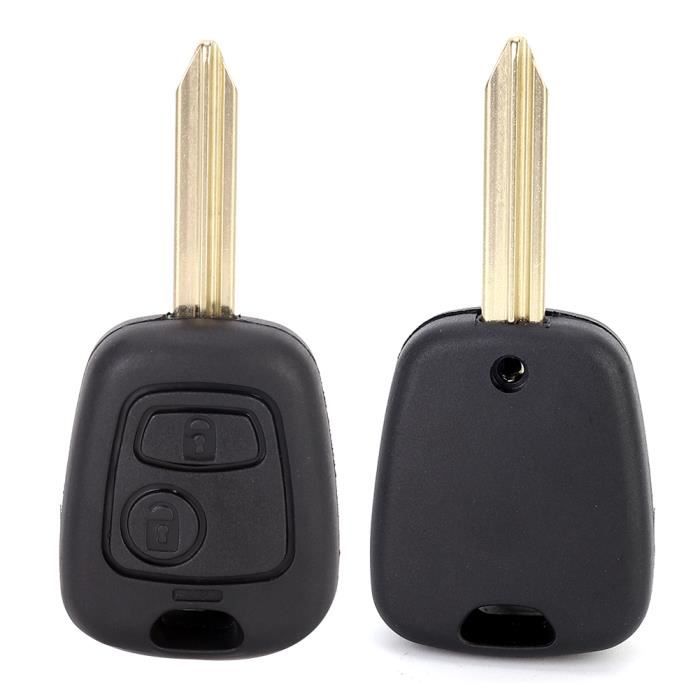 Drfeify Étui pour porte-clés Étui porte-clés de voiture accessoire de couverture ABS 2 boutons adapté pour citroën C1 C2 C3 C4