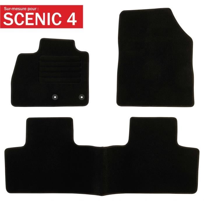 DBS - Tapis voiture / auto - Sur Mesure pour SCENIC 4 (2016 - 2020) - 3 pièces - Antidérapant - Moquette Classic