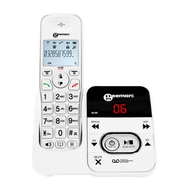 Téléphone sans fil Geemarc Amplidect 295 Blanc