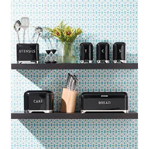 Kitchen Craft lovello Boîte à Sucre, 11x 19cm 11,4x 19,1cm-Noir - LOVSUGARBLK