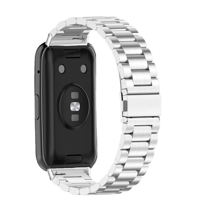 Sangle De Montre Pour Huawei Watch Fit 2, Boucle Pliante Trois Perles De Remplacement Bracelet - Argent