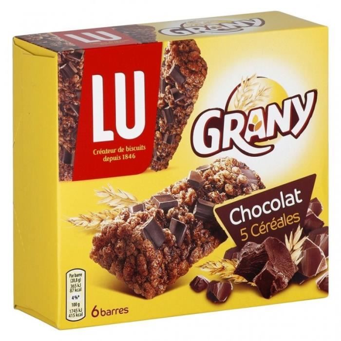 LU Grany Chocolat 5 Céréales 125g (lot de 6)