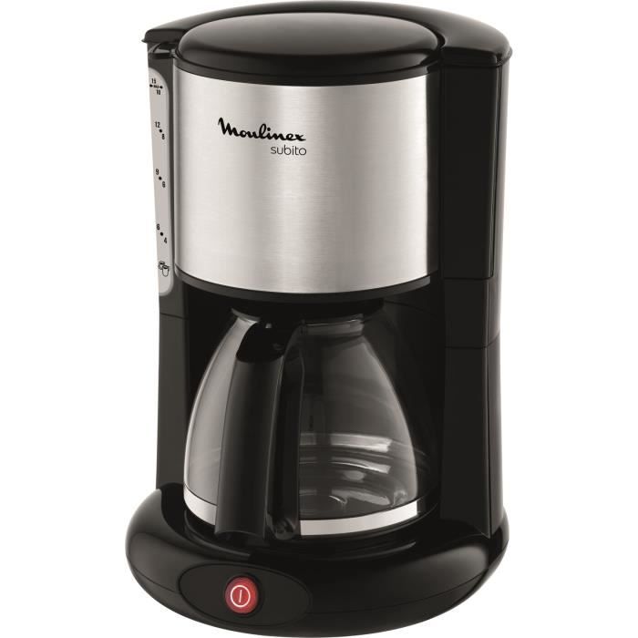 MOULINEX FG360811 Cafetière filtre classique SUBITO - 10 à 15 tasses - Noir