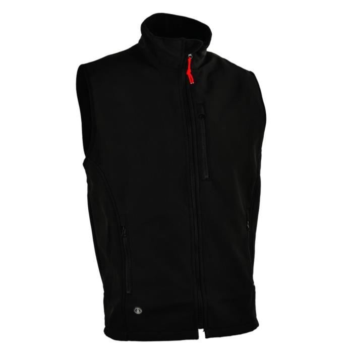 Gilet softshell polaire sans manches LMA PLATRE - Noir - S