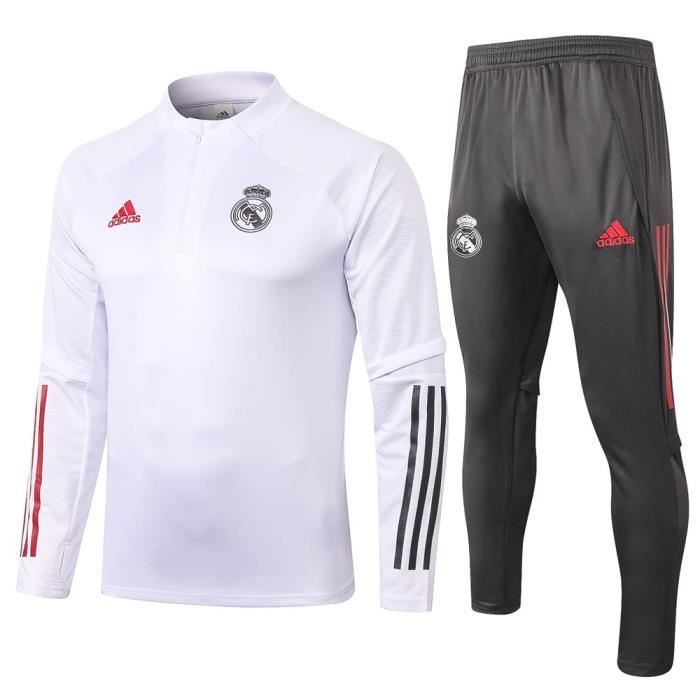 Survêtement Foot Homme Real Madrid,Maillot Foot Enfants Garçon Homme 2021 Survêtement Foot Maillot de Foot,Haut et Pantalon