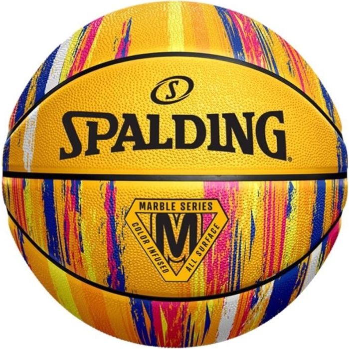 Spalding Marble Ball 84401Z, Unisexe, Jaune, ballons de basket