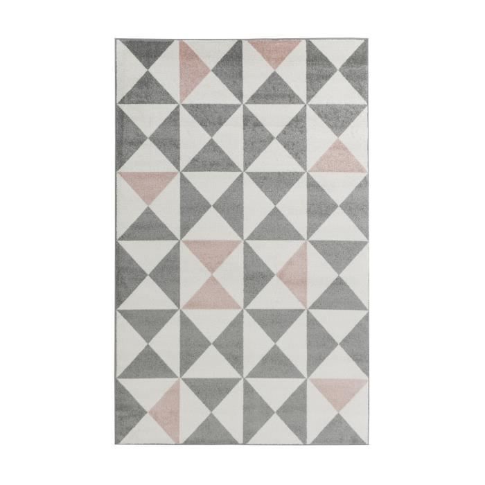 FORSA Tapis de salon en polypropylène - 200 x 280 cm - Rose