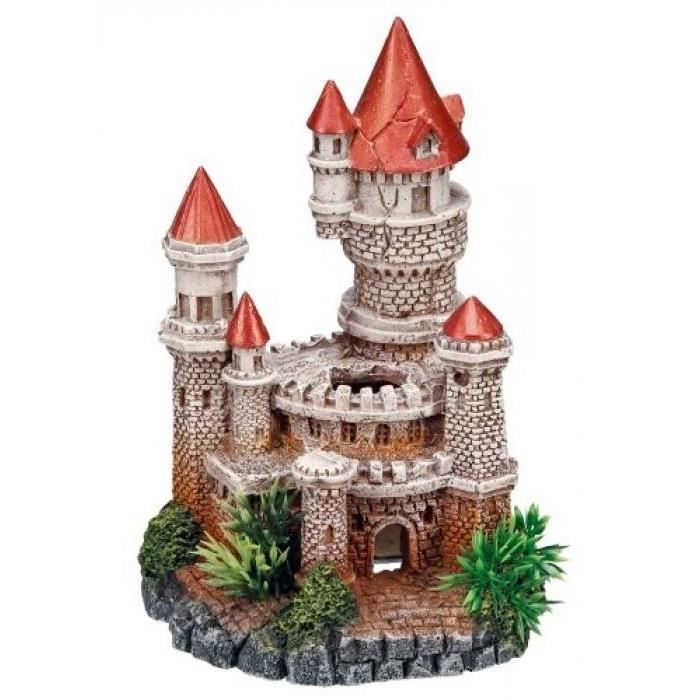 NOBBY DÉCORATION POUR AQUARIUM EN FORME DE CHÂTEAU AVEC PLANTES POUR AQUARIOPHILIE 120 X 105 X 180 MM