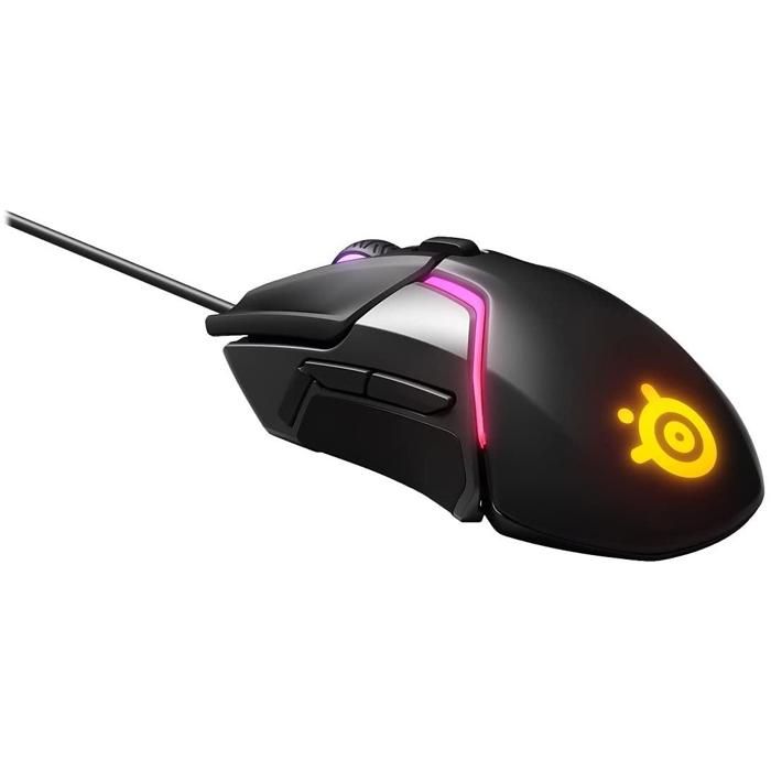 SteelSeries Rival 600 Souris ergonomique pour droitiers optique 7 boutons filaire USB noir