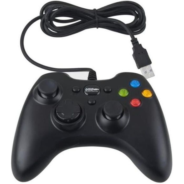 Manette Xbox 360 contrôleur pour PC MAC - Noir - 1,70 m