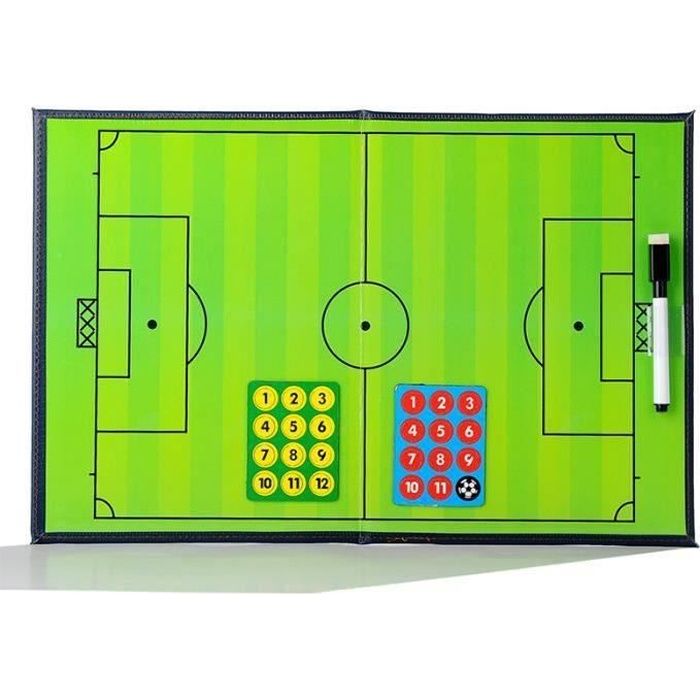 Soccer Football Tableau Tactique de Coach Magnétique Stratégie de d'entraînement Plaque Portable pour Football Compétition Cadeau