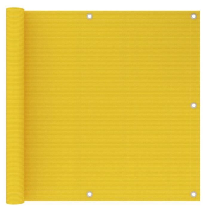 vidaXL Écran de balcon Jaune 90x300 cm PEHD
