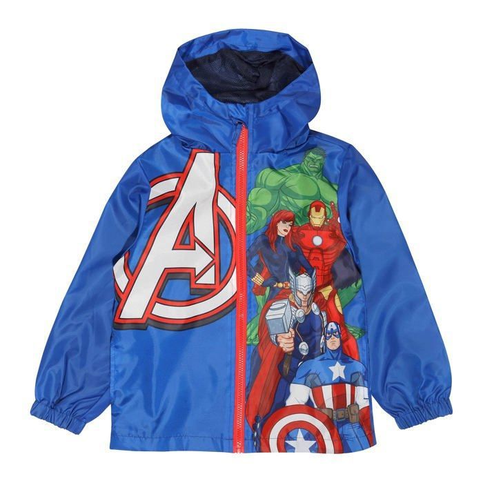 Popgear - AVE90006BRK52 - Marvel Avengers Assemble Logo - Characters Boys Rain Mac Blue Fashion-t-Shirts Garcon