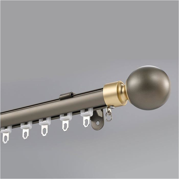 Lot de 2 embouts tringle (D20 mm) Jim Touch of zen Argent - Tringle à rideau et accessoires